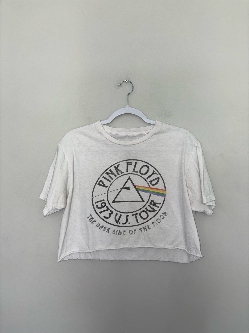 Pink Floyd | White Cropped T-Shirt